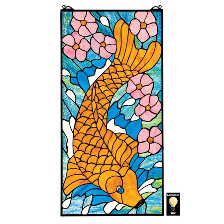 Asian Koi Stained Glass Window